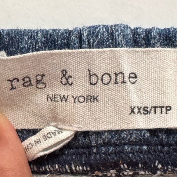 Rag & Bone Miramar Wide Leg Jeans Print Faux Denim Blue Classic Lounge Comfy - Picture 14 of 14